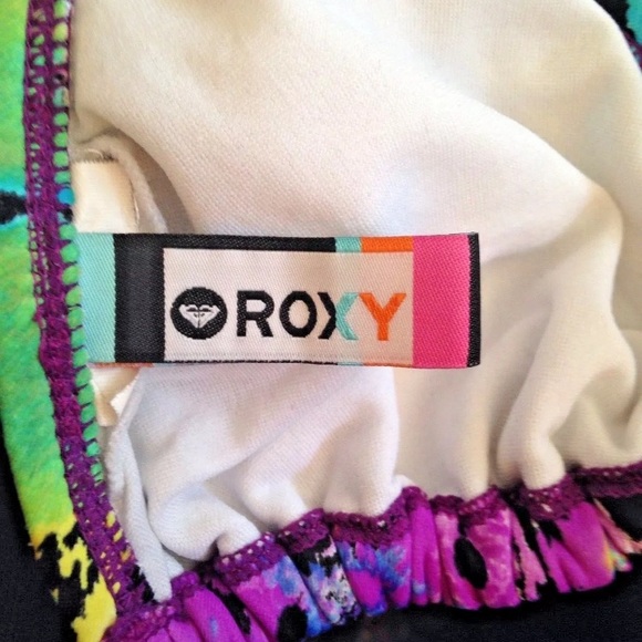 ROXY MULTI-COLOR SPLASH TIKI TRIANGLE BIKINI TOP - Picture 3 of 5